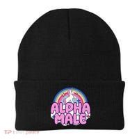 Ironic Alpha Male Unicorn Rainbow Funny Beanie thumb 0
