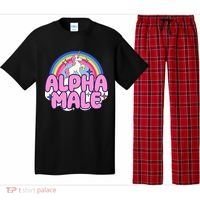 Ironic Alpha Male Unicorn Rainbow Funny Pajama Set thumb 0