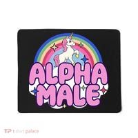 Ironic Alpha Male Unicorn Rainbow Funny Mousepad thumb 0