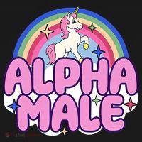 Ironic Alpha Male Unicorn Rainbow Funny Mousepad thumb 1