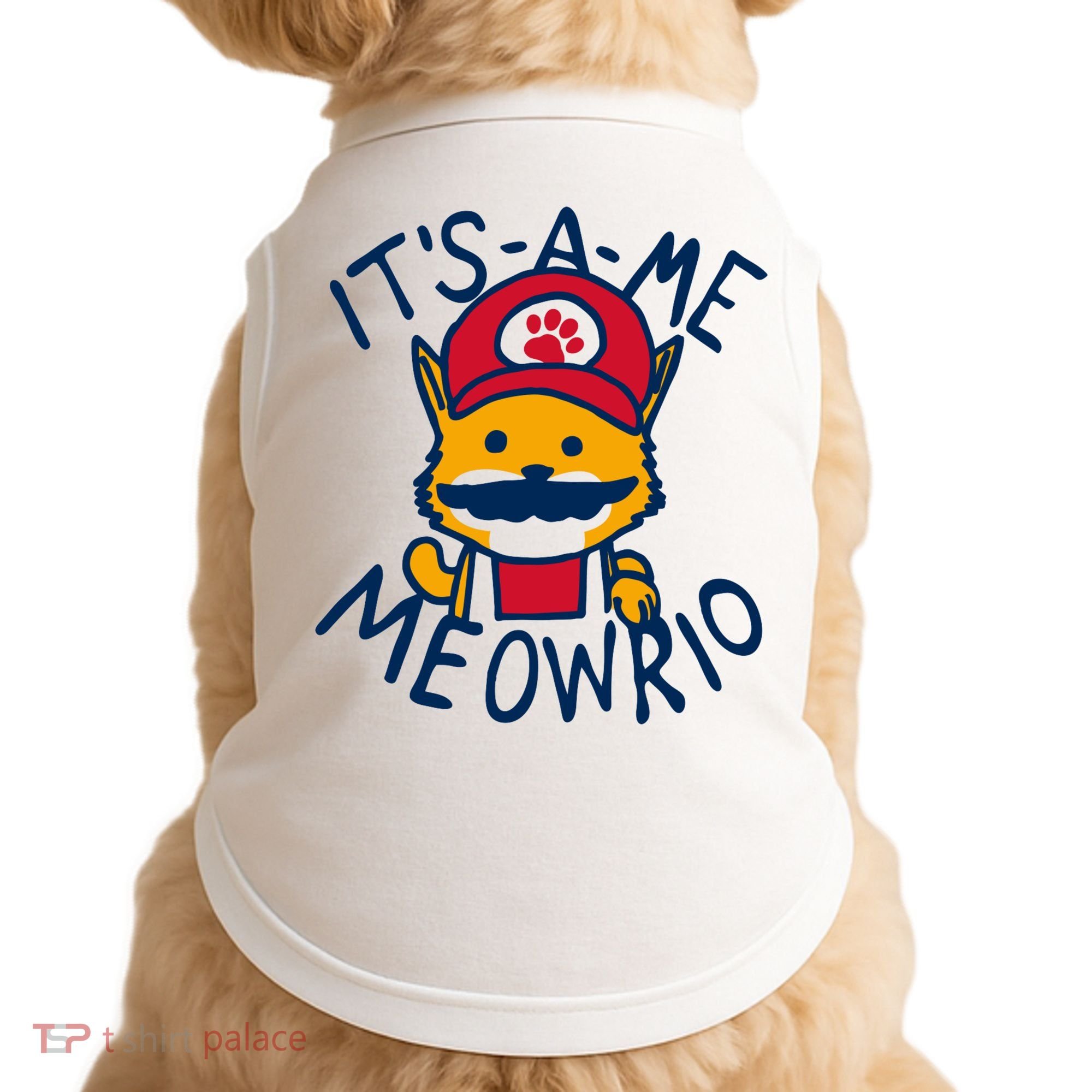 It's A Me Meowrio ,Funny Cat Lover Doggie Tank