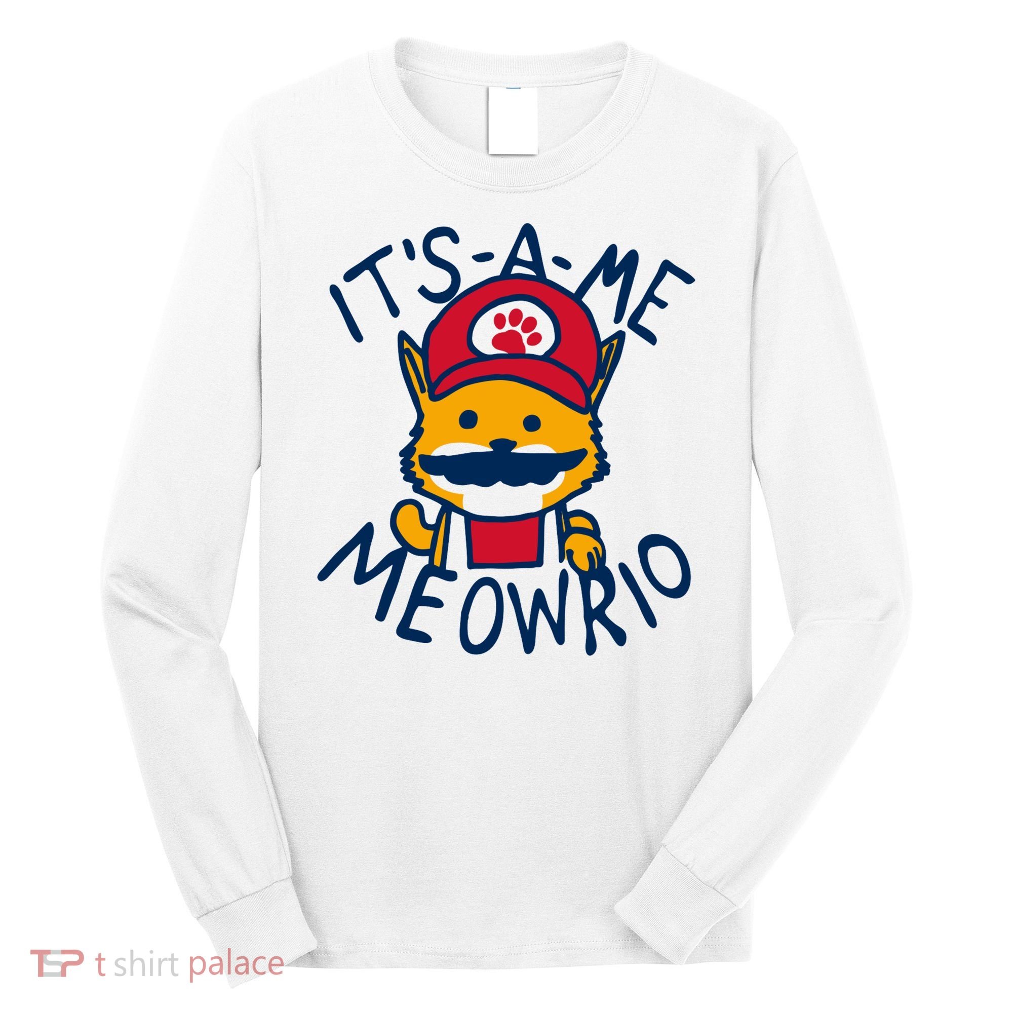 It's A Me Meowrio ,Funny Cat Lover Long Sleeve Shirt