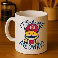 It's A Me Meowrio ,Funny Cat Lover Coffee Mug thumb 4