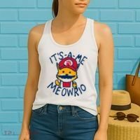 It's A Me Meowrio ,Funny Cat Lover Women's Tank Top thumb 2