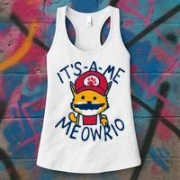 It's A Me Meowrio ,Funny Cat Lover Women's Tank Top thumb 3
