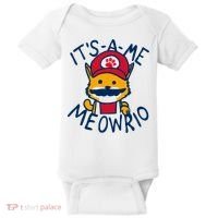 It's A Me Meowrio ,Funny Cat Lover Baby Bodysuit thumb 0