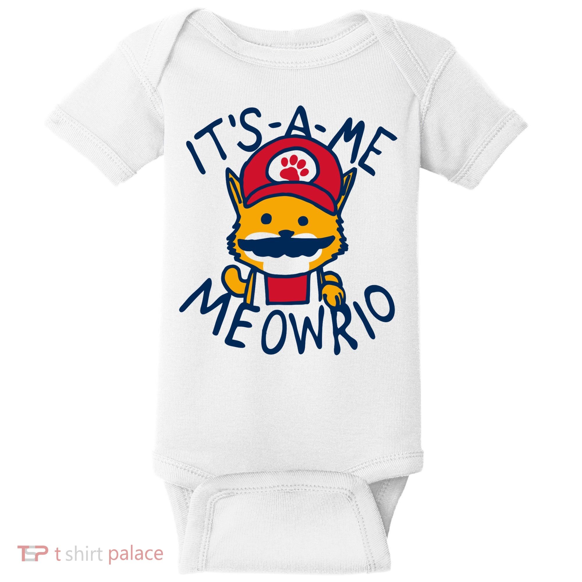 It's A Me Meowrio ,Funny Cat Lover Baby Bodysuit