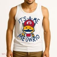 It's A Me Meowrio ,Funny Cat Lover Tank Top thumb 3
