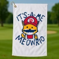 It's A Me Meowrio ,Funny Cat Lover Golf Towel thumb 1