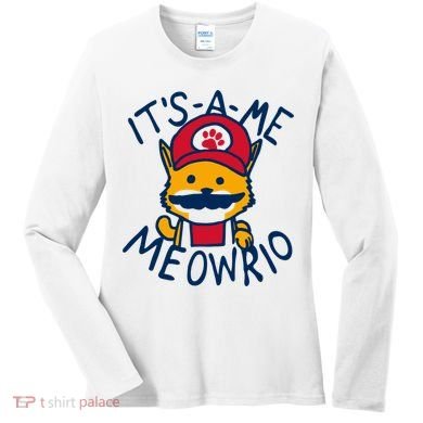 It's A Me Meowrio ,Funny Cat Lover Women's Long Sleeve Shirt