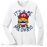 It's A Me Meowrio ,Funny Cat Lover Women's Long Sleeve Shirt thumb 0