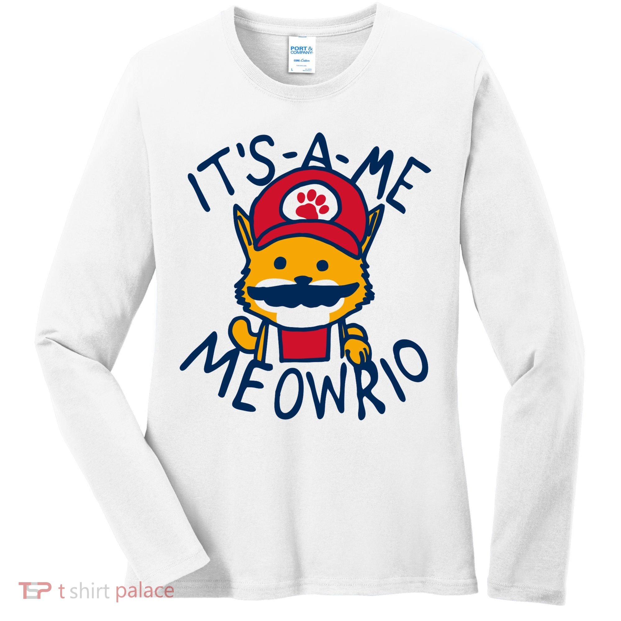 It's A Me Meowrio ,Funny Cat Lover Women's Long Sleeve Shirt