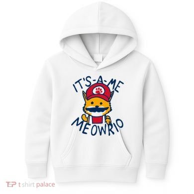 It's A Me Meowrio ,Funny Cat Lover Kids Hoodie