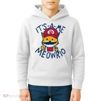 It's A Me Meowrio ,Funny Cat Lover Kids Hoodie thumb 4