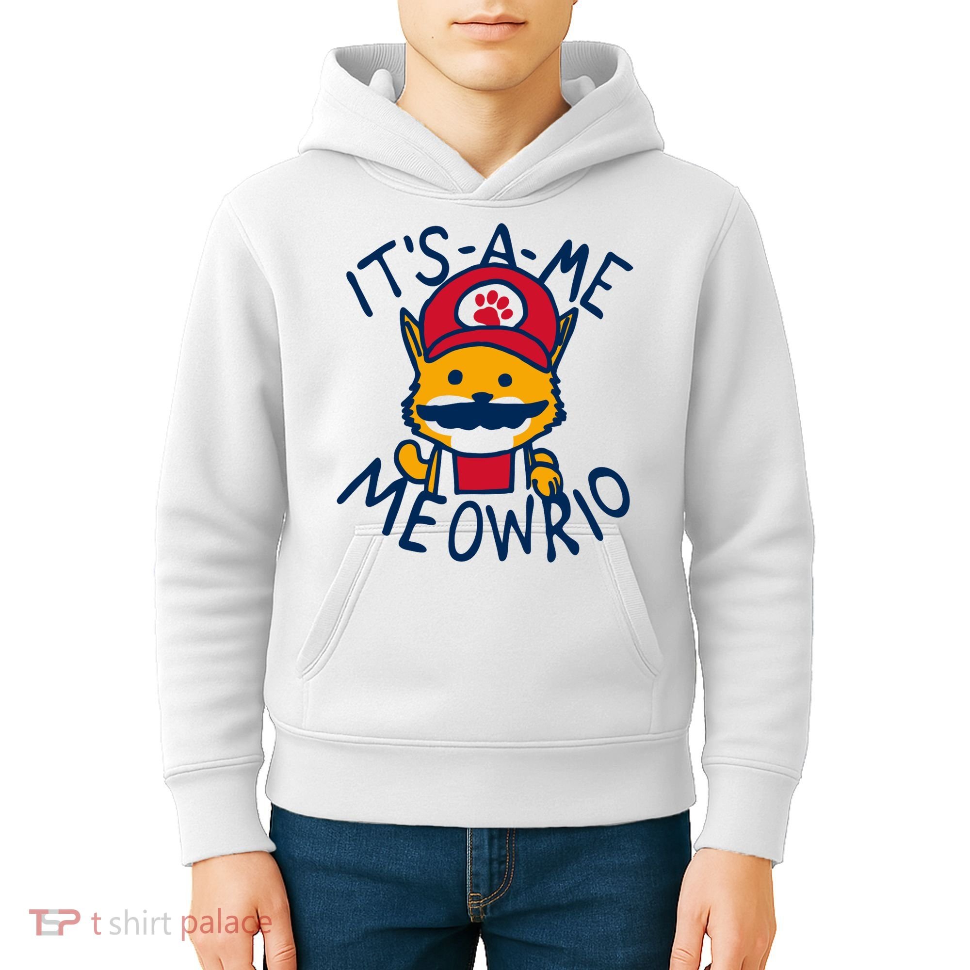 It's A Me Meowrio ,Funny Cat Lover Kids Hoodie