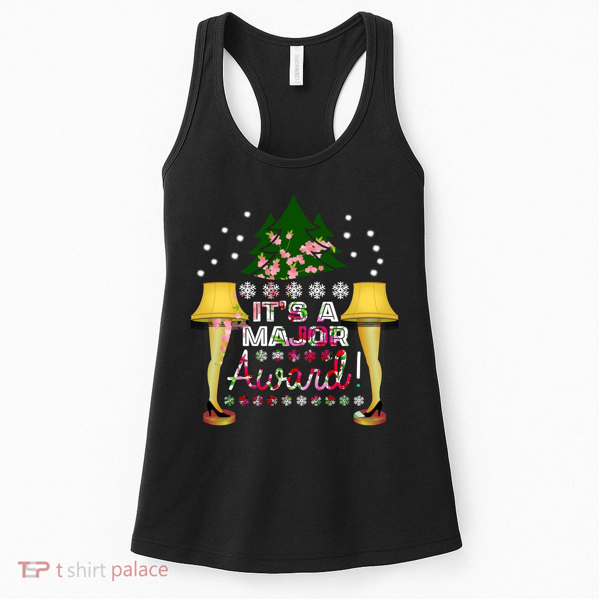 It's A Major Award Funny Christmas Fragile Lamp Leg Women's Tank Top