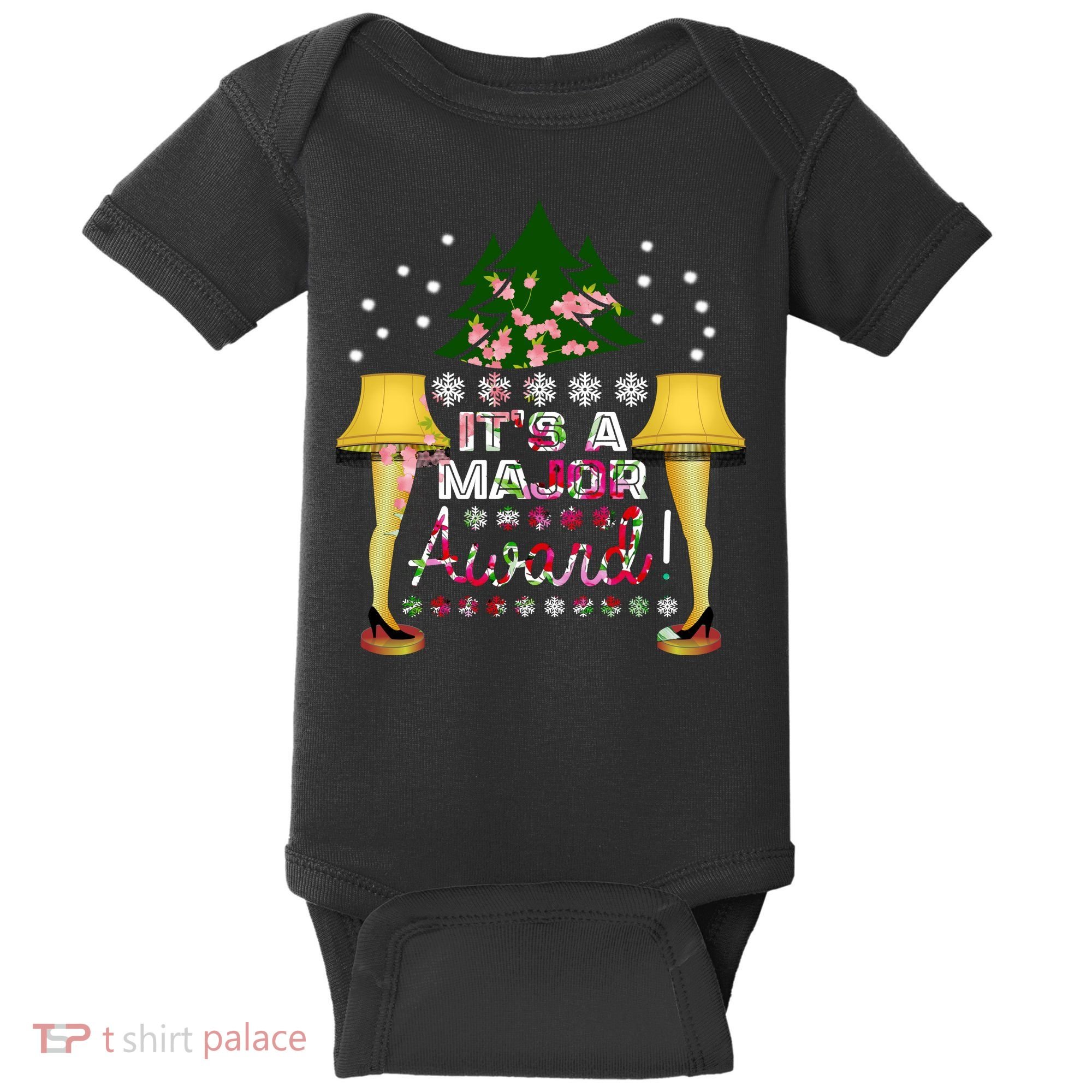 It's A Major Award Funny Christmas Fragile Lamp Leg Baby Bodysuit