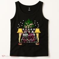 It's A Major Award Funny Christmas Fragile Lamp Leg Tank Top thumb 2