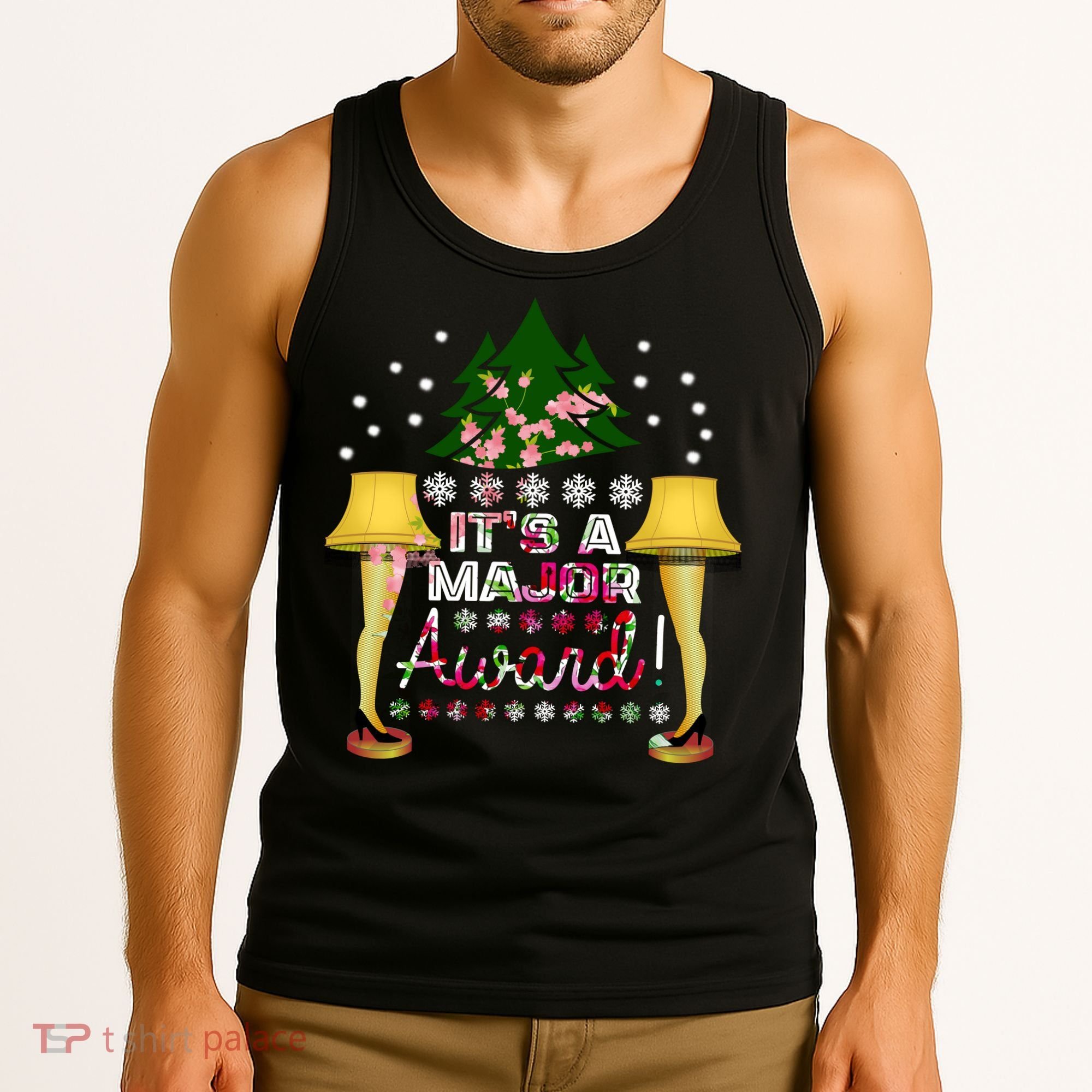 It's A Major Award Funny Christmas Fragile Lamp Leg Tank Top