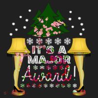 It's A Major Award Funny Christmas Fragile Lamp Leg Golf Towel thumb 3