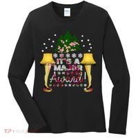 It's A Major Award Funny Christmas Fragile Lamp Leg Women's Long Sleeve Shirt thumb 0