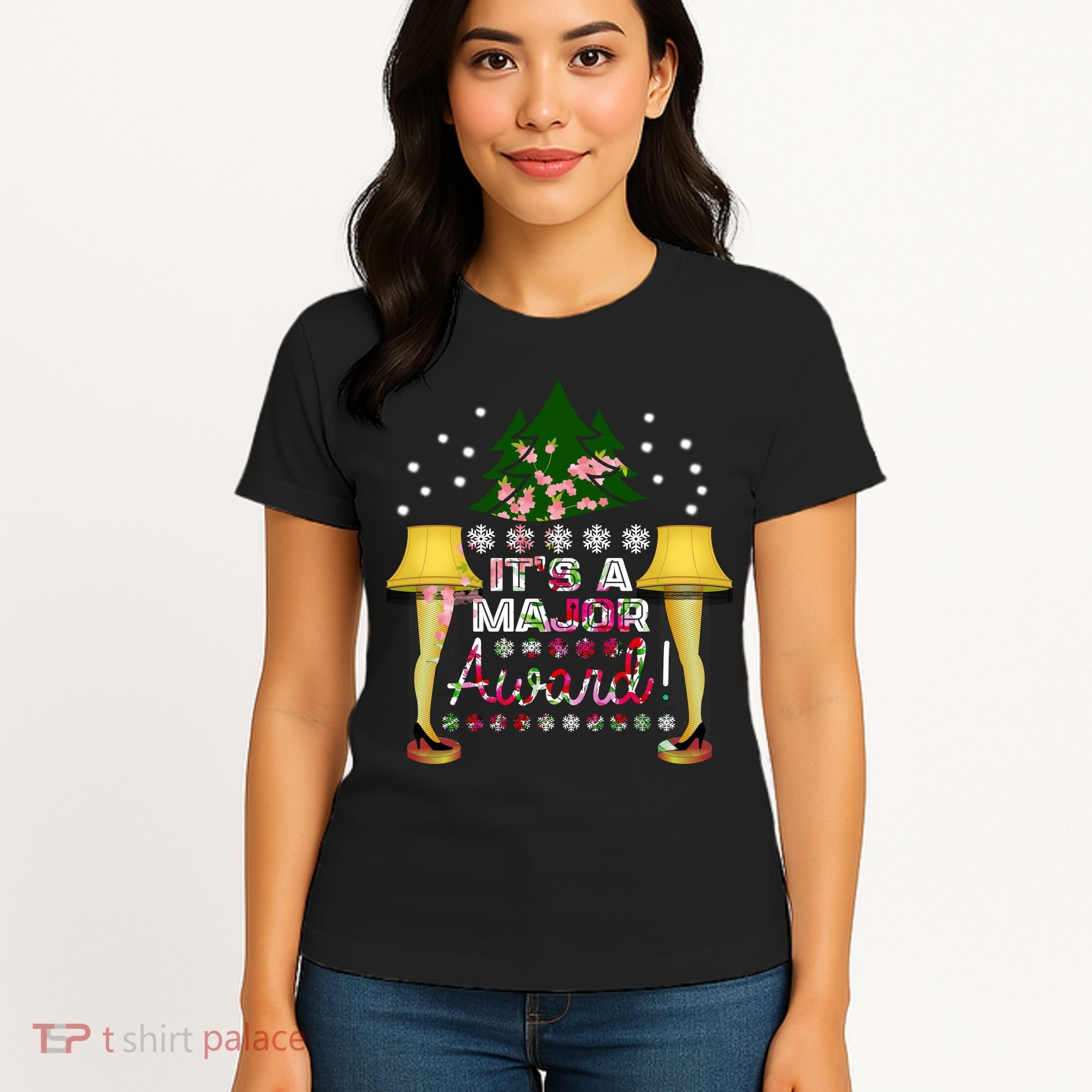 It's A Major Award Funny Christmas Fragile Lamp Leg Women's T-Shirt