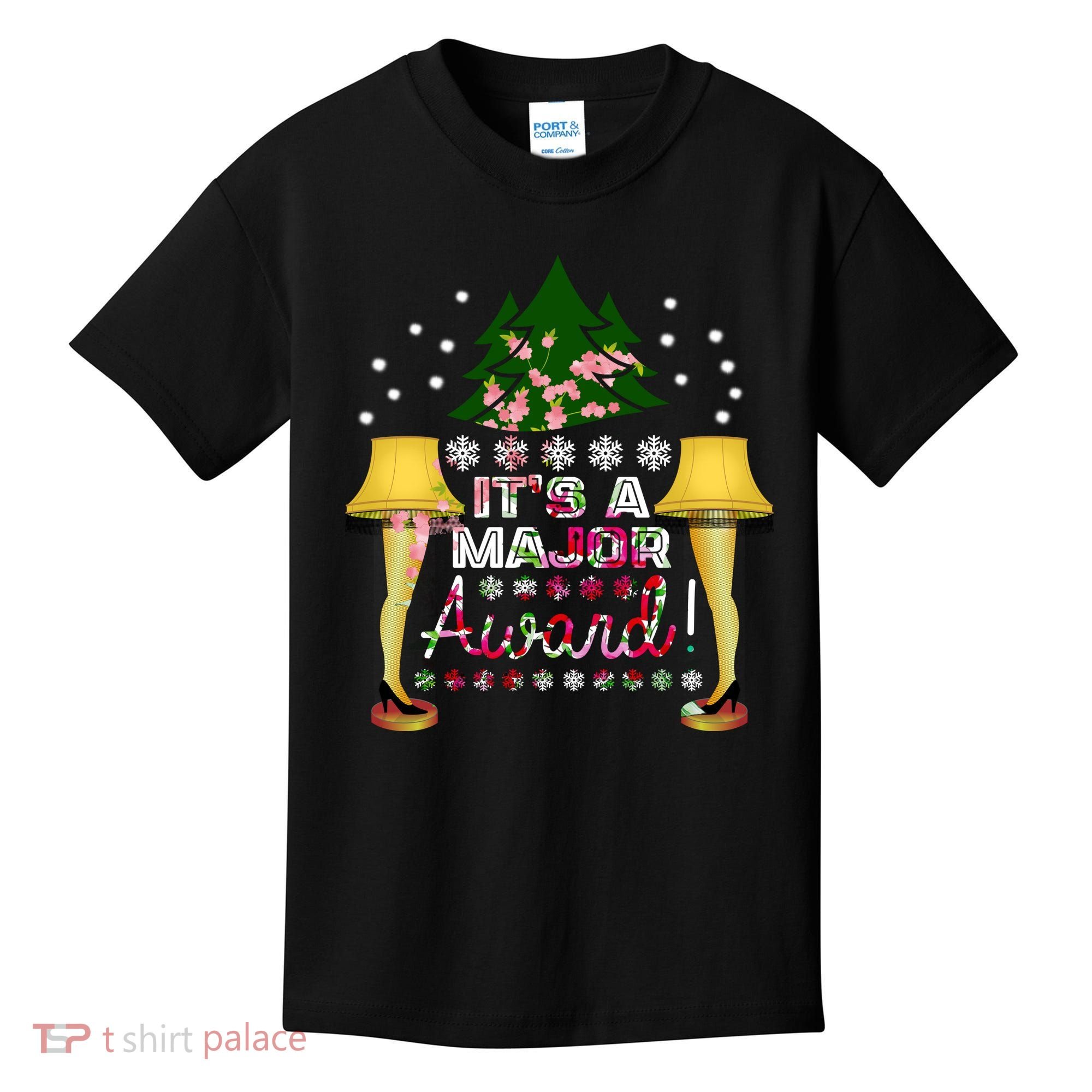It's A Major Award Funny Christmas Fragile Lamp Leg Kids T-Shirt