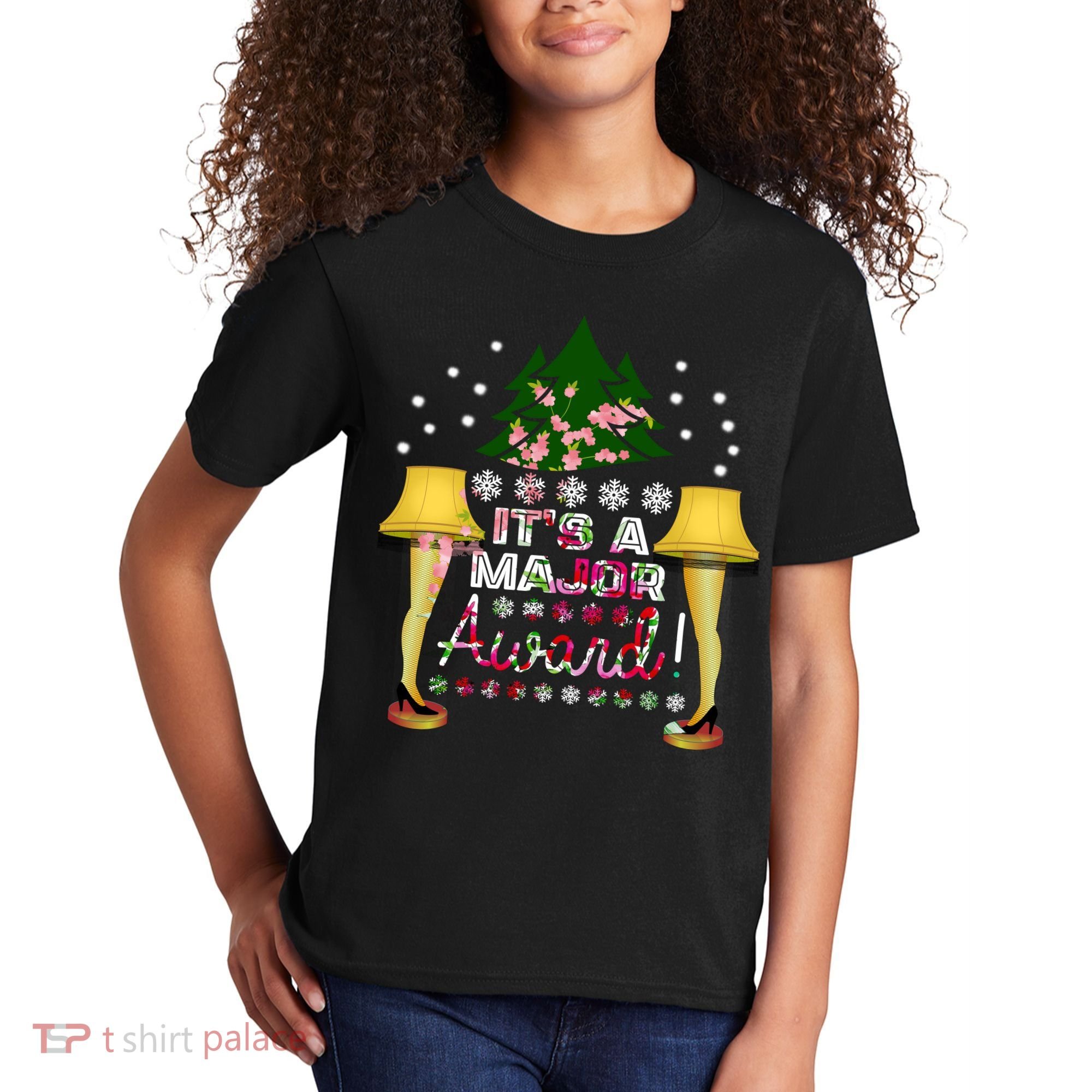 It's A Major Award Funny Christmas Fragile Lamp Leg Kids T-Shirt