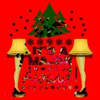 It's A Major Award Funny Christmas Fragile Lamp Leg Santa Hat thumb 1
