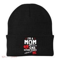 Im A Mom Nurse And A Cna Nothing Scares Me Nurses Mother Gift Beanie thumb 0