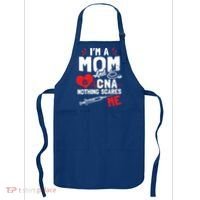 Im A Mom Nurse And A Cna Nothing Scares Me Nurses Mother Gift Apron thumb 0