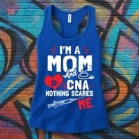 Im A Mom Nurse And A Cna Nothing Scares Me Nurses Mother Gift Women's Tank Top thumb 3