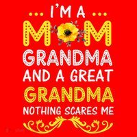 I'm A Mom Grandma Great Nothing Scares Me Mothers Day Gifts Santa Hat thumb 1