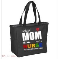 I'm A Mom And Nurse Nothing Scares Me Tote Bag thumb 2