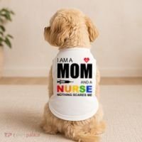 I'm A Mom And Nurse Nothing Scares Me Doggie Tank thumb 2