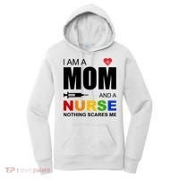 I'm A Mom And Nurse Nothing Scares Me Women's Hoodie thumb 0