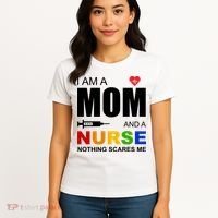 I'm A Mom And Nurse Nothing Scares Me Women's T-Shirt thumb 4