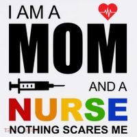 I'm A Mom And Nurse Nothing Scares Me Kids Sweatshirt thumb 2