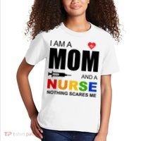 I'm A Mom And Nurse Nothing Scares Me Kids T-Shirt thumb 2