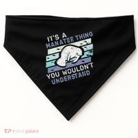 ItS A Manatee Thing You WouldnT Understand Retro Manatees USA-Made Doggie Bandana thumb 0