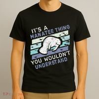 ItS A Manatee Thing You WouldnT Understand Retro Manatees T-Shirt thumb 3