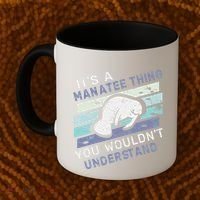 ItS A Manatee Thing You WouldnT Understand Retro Manatees Coffee Mug thumb 2