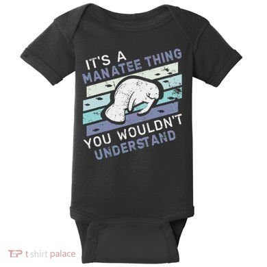 ItS A Manatee Thing You WouldnT Understand Retro Manatees Baby Bodysuit