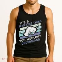 ItS A Manatee Thing You WouldnT Understand Retro Manatees Tank Top thumb 3
