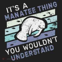 ItS A Manatee Thing You WouldnT Understand Retro Manatees Golf Towel thumb 3