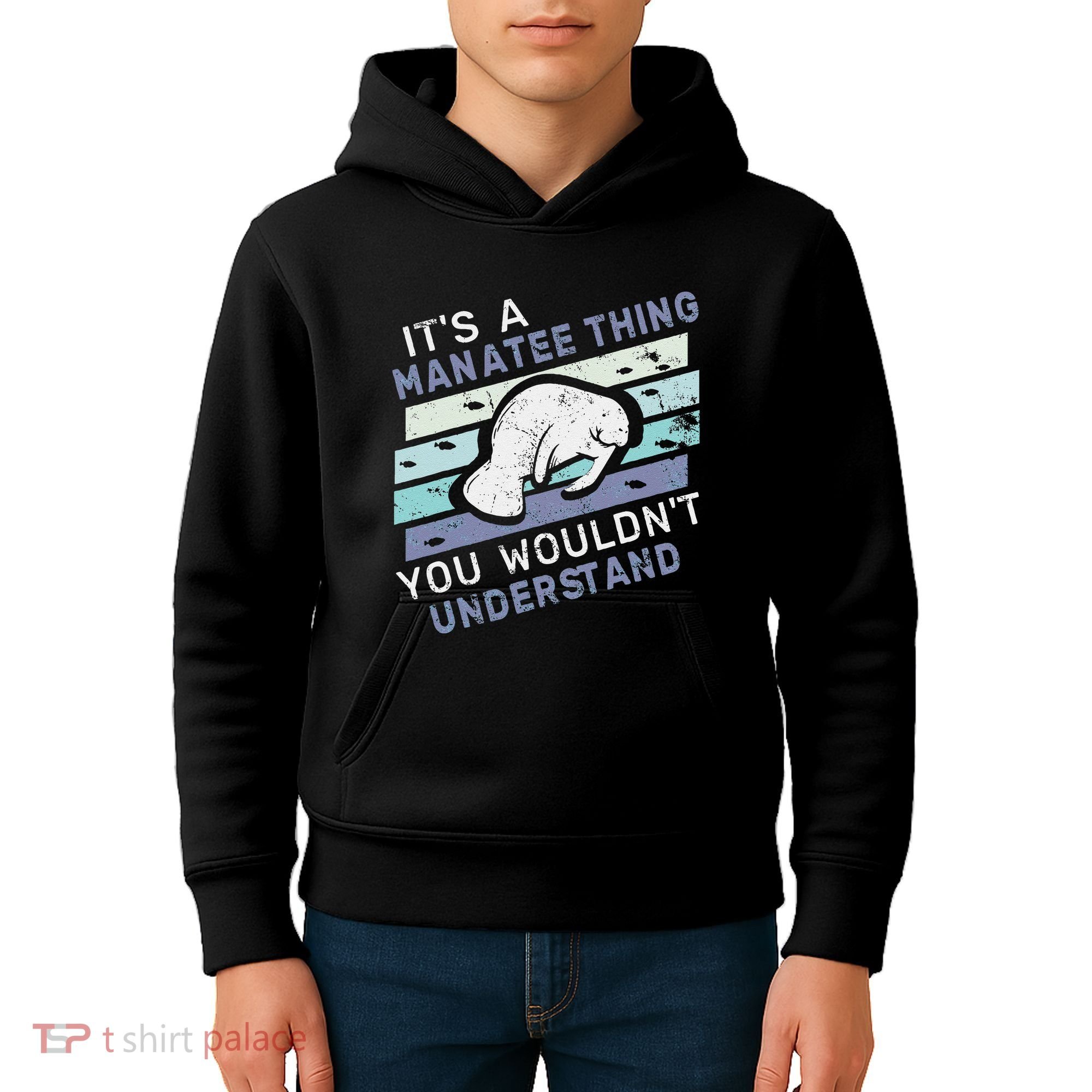 ItS A Manatee Thing You WouldnT Understand Retro Manatees Kids Hoodie