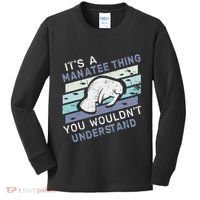 ItS A Manatee Thing You WouldnT Understand Retro Manatees Kids Long Sleeve Shirt thumb 0