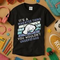 ItS A Manatee Thing You WouldnT Understand Retro Manatees Kids T-Shirt thumb 3