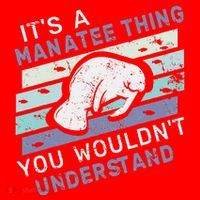 ItS A Manatee Thing You WouldnT Understand Retro Manatees Santa Hat thumb 1