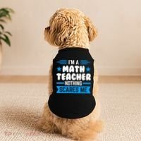 I'm A Math Teacher Nothing Scares Me Math Teacher Gift Doggie Tank thumb 2